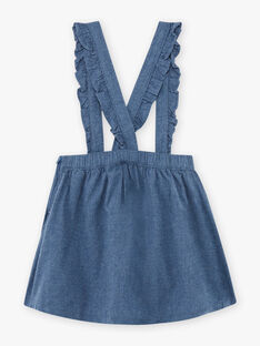 Child girl blue skirt with ruffled straps BYJUPETTE / 21H2PFL1JUP222