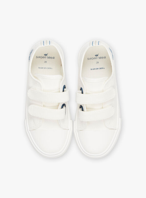 White sneakers with plane embroidery FEBASKAGE / 23N10PG21D16000