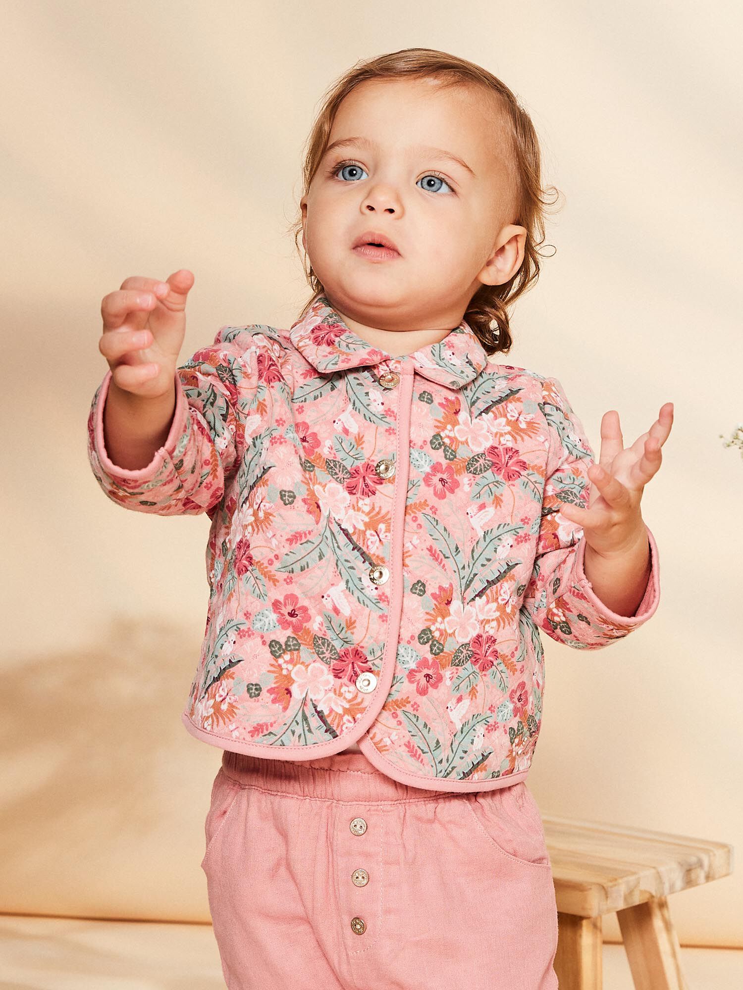 Girl quilted jacket store