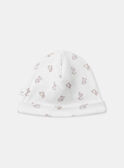 White NEWBORN BEANY MONI / 25E0AM11BNA000