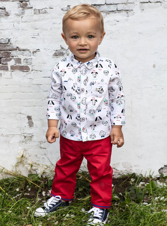 Baby boy's plain red pants BABROOK / 21H1BG11PAN050