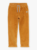 Loose-fitting beige velvet pants. GLAVELTAGE / 23H3PGI1PANI819