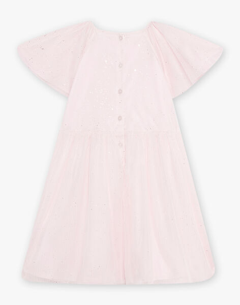 Child girl pale pink satin and tulle dress CYBNOETTE / 22E2PF22ROB301