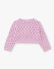 Baby girl pink knitted cardigan BACAITLIN / 21H1BF22CAR329