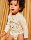 Beige and white striped bodysuit DASTANLEY / 22H1BGY1BODA001
