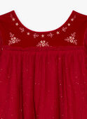 Red velvet and sequined tulle dress GLYREDETTE / 23H2PFN3ROBF529