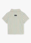 Light turquoise shirt with stripes print FAVALMI / 23E1BGQ1CHM203