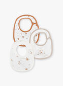 3 ecru jersey bibs LOCHAN / 24H0AM11BAV001