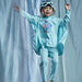 Turquoise superheroine disguise pajamas child girl
