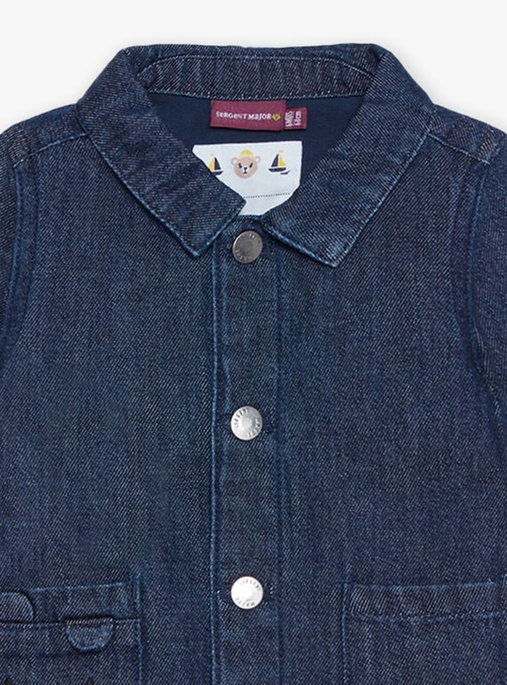 Blue denim jacket with 3D animation ears FILEON / 23E1BG52VESP269