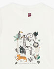 Baby boy ecru animal and jungle t-shirt CAKILLIAN / 22E1BG91BOD001
