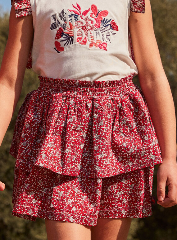 Floral print ruffled skirt 22E2PFP1JUP808