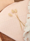 Set of 2 light pink and ecru organic cotton gauze swaddles GORGETTE / 23H0AFB1LAN001