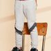 Mouse grey striped joggers with blue details