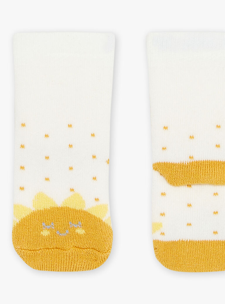 Off white Jacquard sun socks FABILLIE / 23E4BF81SOQ001