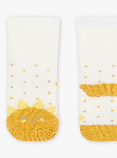 Off white Jacquard sun socks FABILLIE / 23E4BF81SOQ001