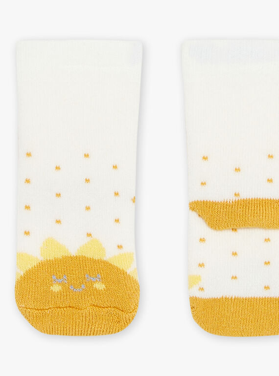 Off white Jacquard sun socks FABILLIE / 23E4BF81SOQ001