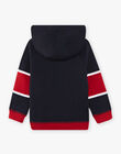 Navy blue and red hoodie with rowing motif child boy CEGLAGE / 22E3PG81SWE070