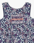 Purple satin dress with floral print FAFIBY / 23E1BFI1CHSH701