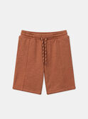 Terracotta fleece Bermuda shorts KROCHOAGE / 24E3PGE1BERF519