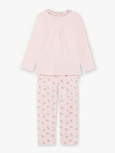 Girl's pyjama T-shirt and pink pants BEBICHETTE / 21H5PF63PYJD300