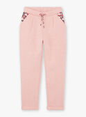 Pink jogging pants child girl BRODETTE / 21H2PF31JGBD314