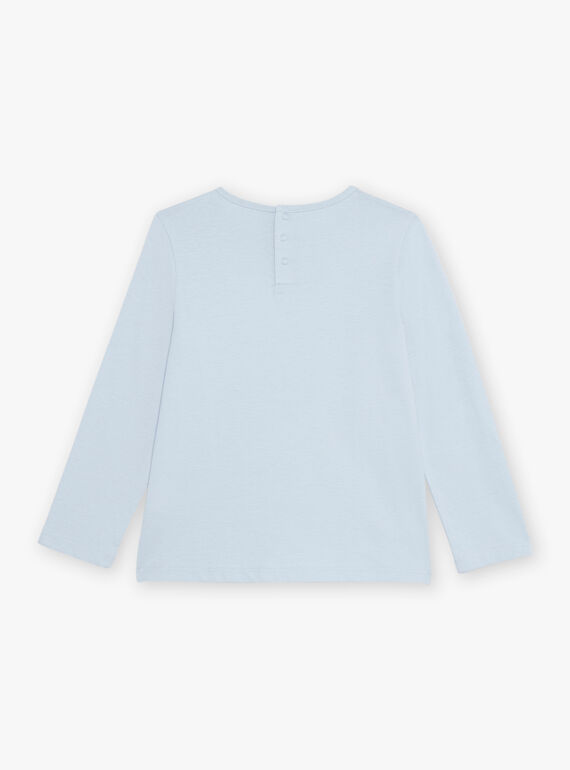Blue frosted t-shirt with ruffles DIACOLETTE / 22H2PFY2TML020