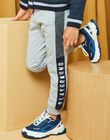 Heather grey jogging suit with dark grey and black details DICLAGE3 / 22H3PGL4JGB943