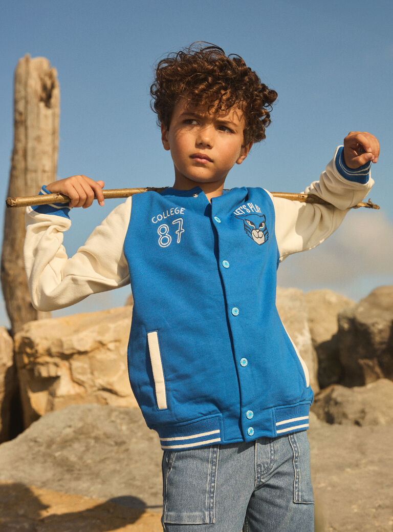 Blue KIDS CARDIGAN METEDAGE / 25E3PG81GILC209