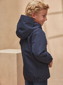 Navy blue hooded parka and jacket KRACAGE / 24E3PG81PARC205