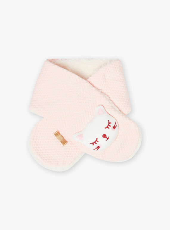Baby girl pink cat scarf BISABINE / 21H4BFE2ECHD327