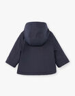 Baby boy's navy blue hooded raincoat BIMARTIN / 21H1BGC2IMP070