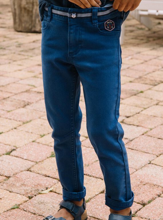 Blue twill slim fit pants DABRAGE / 22H3PG51PANC207