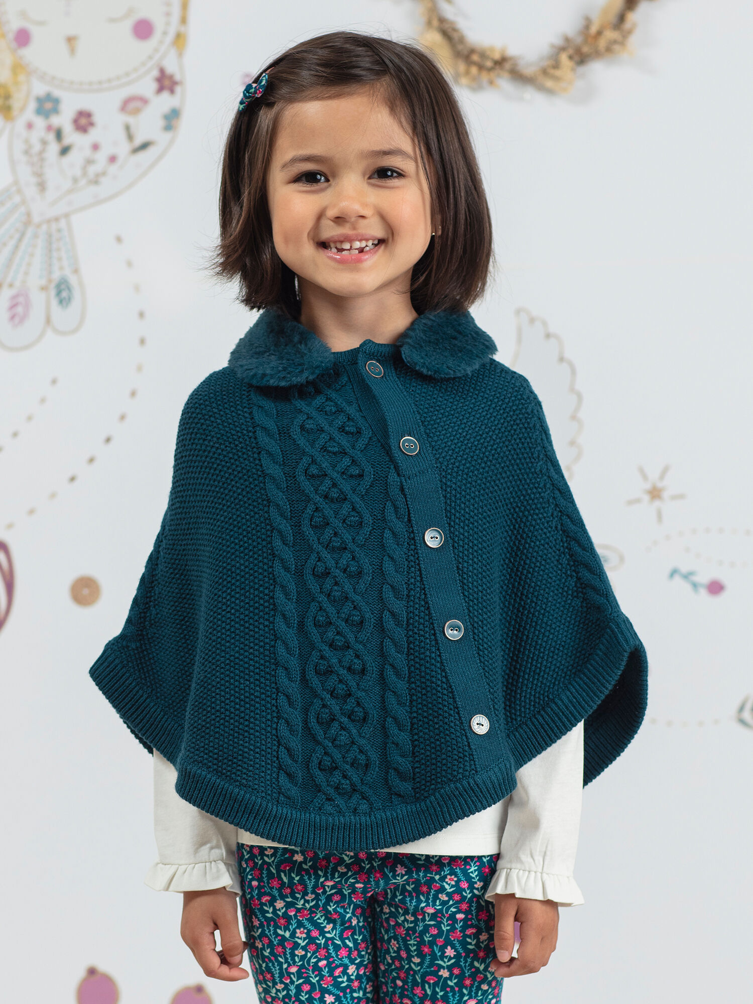 Girl s duck blue poncho Girl Sergent Major