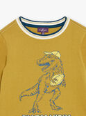 Mustard yellow T-shirt with dinosaur motif GEMATCHAGE / 23H3PG82TMLG630