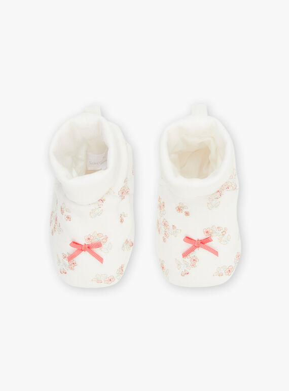Ecru velvet birth slippers GOSIANE / 23H0AFB1CHP001