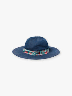 Denim hat with printed ribbon ZECAPETTE / 21E4PFI1CHAK005