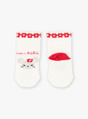 Baby girl's unbleached socks with fancy pattern BAAVENIR / 21H4BF11SOQ001