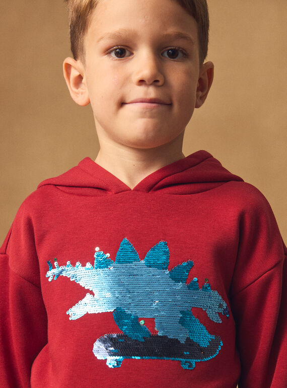 Dark red SWEAT SHIRT NMESKAGE / 25H3PGI1SWE504