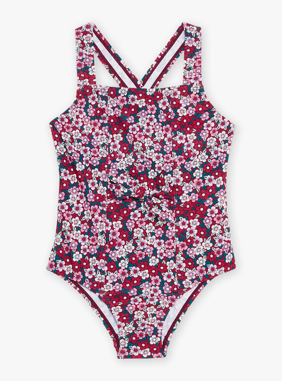 1-piece swimsuit in black with floral print FRYCRETTE / 23E4PFM4D4KD302