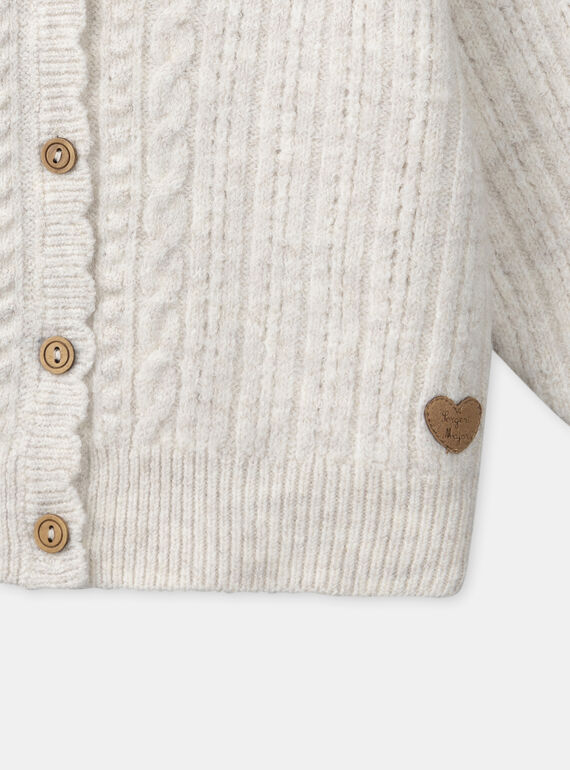 Heathered off white CARDIGAN LUCARDETTE / 24H2PFM1CAR006