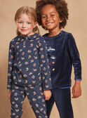 Navy blue floral print pyjamas GRUMAETTE / 23H5PF13PYJ717