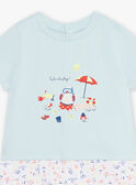 Baby boy turquoise romper CEIBRAHIM / 22E5BG52GRE203