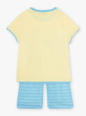 Blue and yellow pyjamas with crocodile print child boy CAPLAGE / 22E5PG51PYJB113