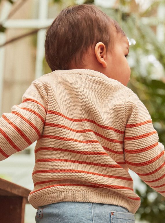 Light beige striped sweater GABIN / 23H1BG71PULA011