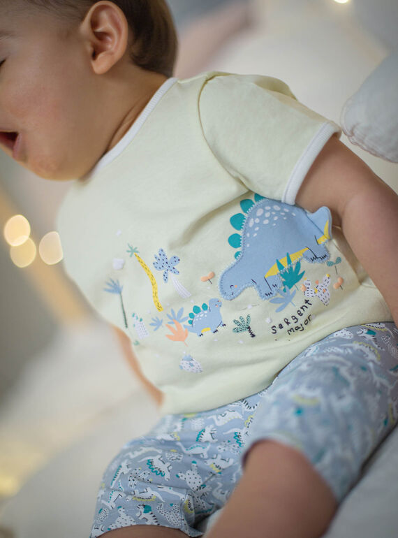 baby boy yellow pajamas CEIZAAC / 22E5BG51PYJ104