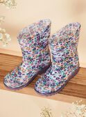 Purple rain boots with floral print FAPLUIETTE / 23N10PF11D0C708