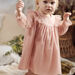 Pink sequined tulle dress and bloomer