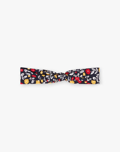 Baby girl's navy blue headband with floral print BAELSA / 21H4BF51BAN070
