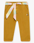 Mustard micro twill pants DACELINE / 22H1BFD1PAN804